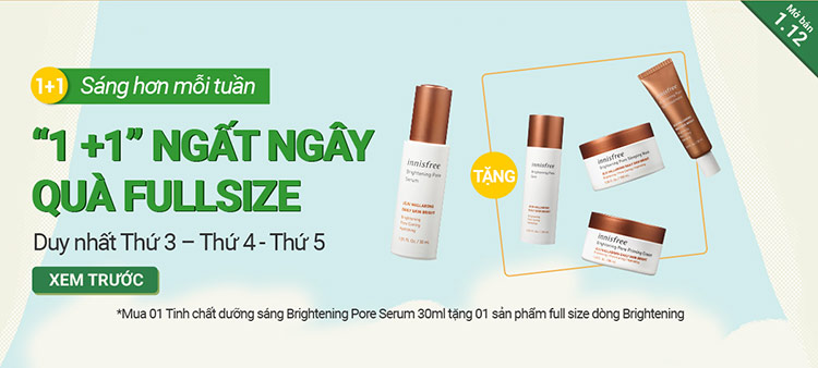 Ưu đãi hiện tại innisfree Việt Nam