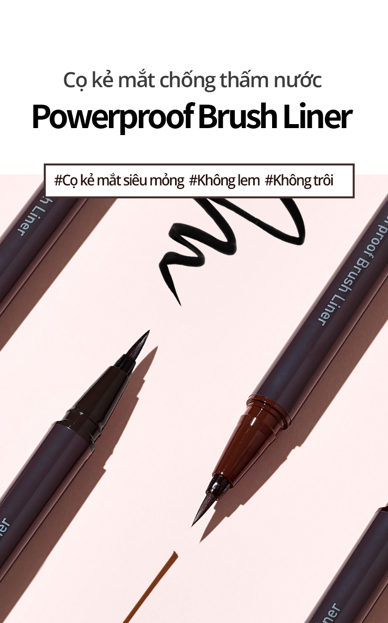 Strong power-proof effect #close fit liner power-proof brush liner #extra-fine brush #bleed-free #multi-proof