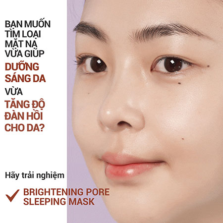 Mặt nạ ngủ dưỡng sáng da, se khít lỗ chân lông innisfree Brightening Pore Sleeping Mask 100 mL