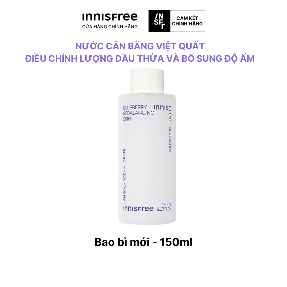 Nước cân bằng giữ ẩm da INNISFREE Blueberry Rebalancing Skin 150 mL