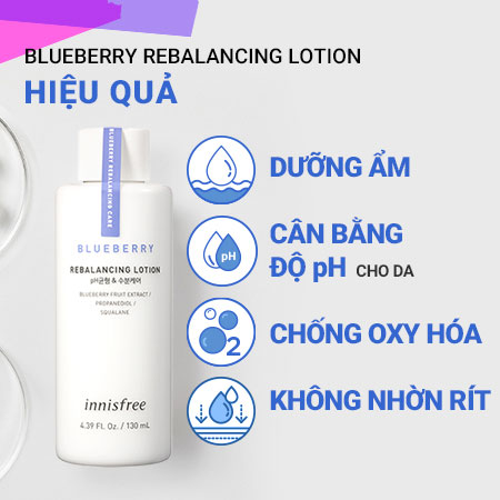 Sữa dưỡng cân bằng giữ ẩm da innisfree Blueberry Rebalancing Lotion 130 mL