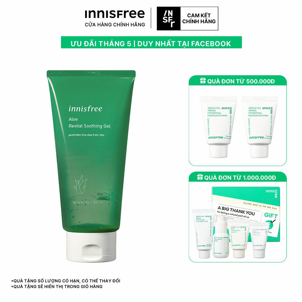 Gel nha đam dưỡng da innisfree Aloe Revital Soothing Gel 300 mL