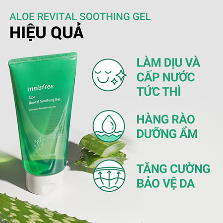 Gel nha đam dưỡng da innisfree Aloe Revital Soothing Gel 300 mL