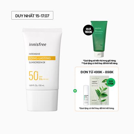 Kem chống nắng lâu trôi innisfree Intensive Long Lasting Sunscreen SPF50+ PA++++ 50 mL