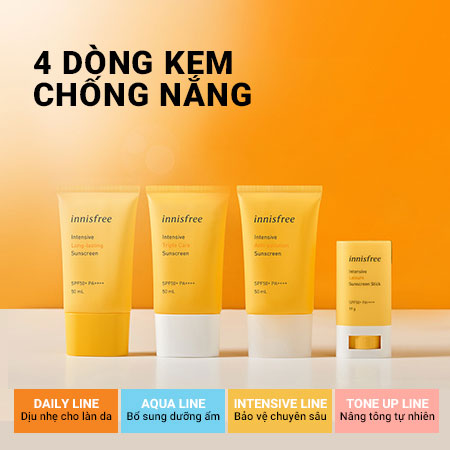 Kem chống nắng lâu trôi tăng cường innisfree Intensive Triple-shield Sunscreen SPF50+ PA++++ 50 mL