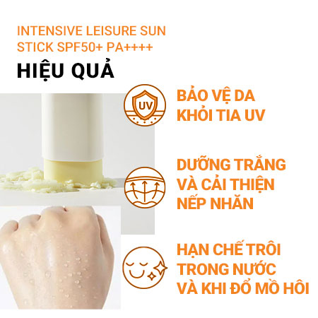 Kem chống nắng dạng thỏi innisfree Intensive Leisure Sunscreen Stick SPF50+ PA++++ 18 g