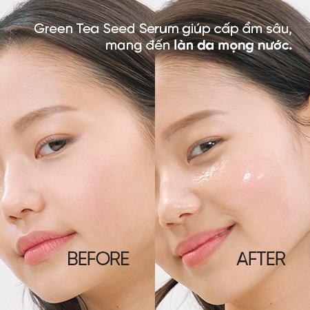 Tinh chất INNISFREE Green Tea Seed Serum dưỡng ấm, làm dịu, cho da căng mọng với trà xanh và 5 loại Hyaluronic Acid 80 mL