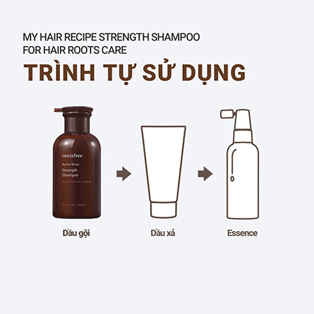 Dầu gội nuôi dưỡng chân tóc innisfree My Hair Recipe Strength Shampoo For Hair Roots Care 330 mL