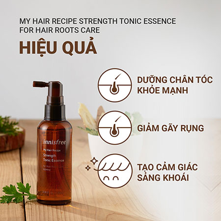 Xịt dưỡng tóc innisfree My Hair Recipe Strength Tonic Essence For Hair Roots Care 100 mL