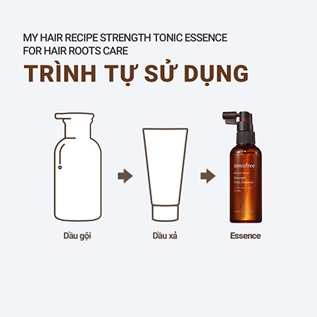 Xịt dưỡng tóc innisfree My Hair Recipe Strength Tonic Essence For Hair Roots Care 100 mL