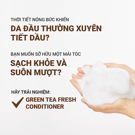 Dầu xả hạn chế bết tóc trà xanh innisfree Green Tea Fresh Conditioner 200 mL