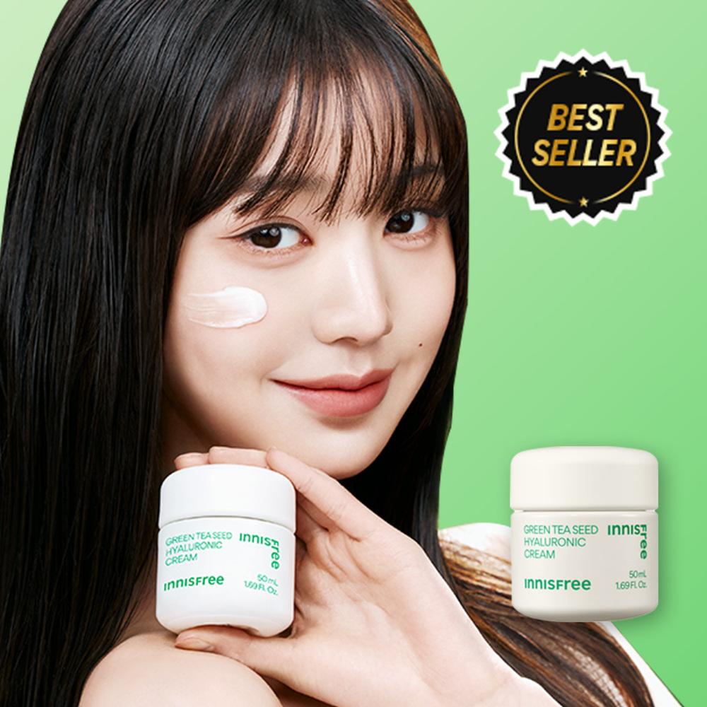 Kem dưỡng ẩm trà xanh INNISFREE Green Tea Seed Hyaluronic Cream 50ml 2023