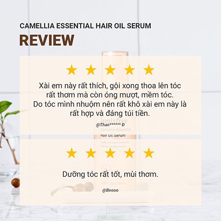 Dầu dưỡng tóc hoa trà innisfree Camellia Essential Hair Oil Serum 100ml