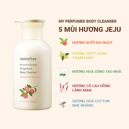 Sữa tắm hương nước hoa innisfree My Perfumed Body Cleanser 330 mL
