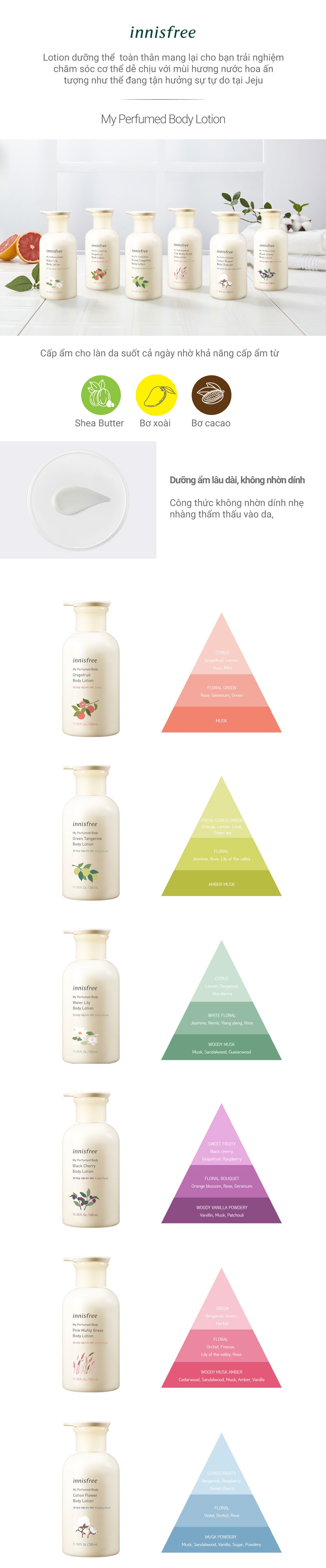 Sữa dưỡng thể innisfree My Perfumed Body Lotion 330 mL