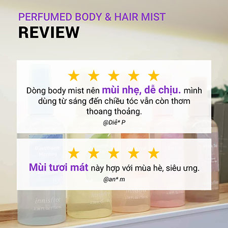 Xịt thơm toàn thân innisfree Perfumed Body & Hair Mist 100 mL
