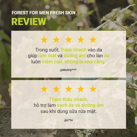 Nước cân bằng dành cho nam INNISFREE Forest for men Fresh Skin 180 mL