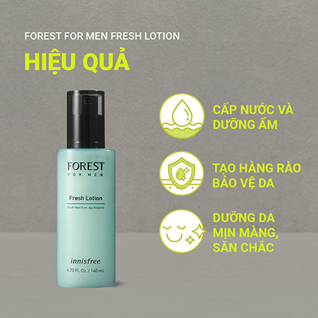 Sữa dưỡng innisfree Forest for men Fresh Lotion 140 mL HSD T6-2025