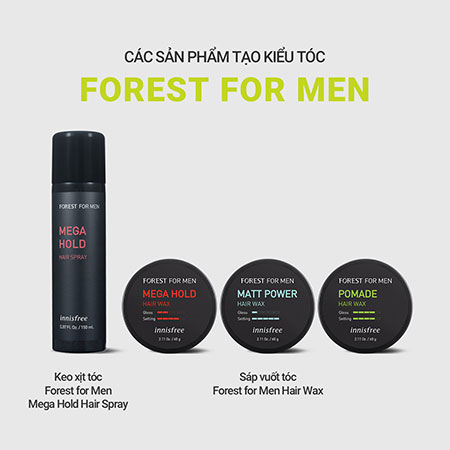 Keo xịt giữ nếp tóc cho nam innisfree Forest for Men Mega Hold Hair Spray 150 mL