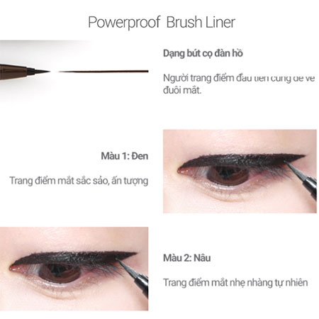Bút kẻ mắt nước lâu trôi innisfree Powerproof Brush Liner 0.6 g