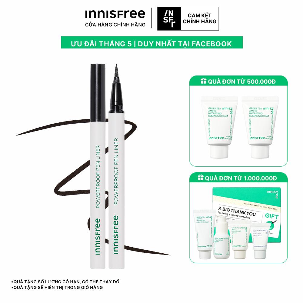 Bút kẻ viền mắt nước lâu trôi innisfree Powerproof Pen Liner 0.6 g