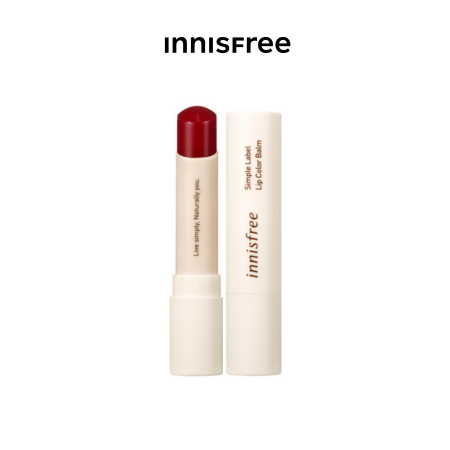 Son dưỡng môi thuần chay có màu innisfree Simple Label Lip Color Balm 3.2 g
