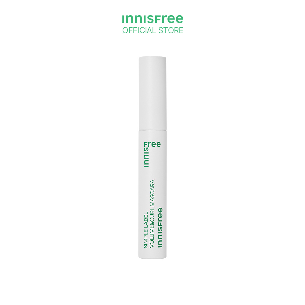 Mascara thuần chay, làm dài và cong mi innisfree Simple Label Volume & Curl Mascara 7.5 g