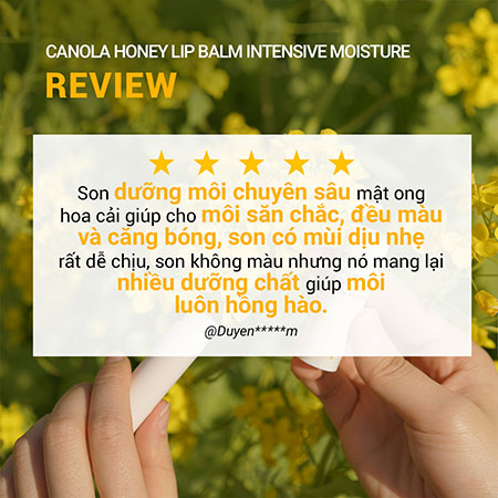 Son dưỡng ẩm sâu không màu INNISFREE Canola Honey Lip Balm Intensive Moisture 3.5 g HSD 27-12-2024