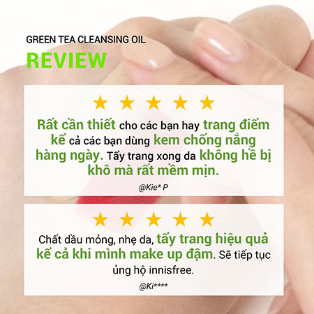 Dầu tẩy trang innisfree Green Tea Hydrating Amino Acid Cleansing Oil 150 mL