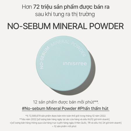 Phấn phủ kiềm dầu dạng bột innisfree No Sebum Mineral Powder 5g