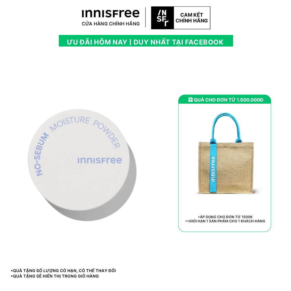 Phấn phủ bột kiềm dầu dưỡng ẩm INNISFREE No Sebum Moisture Powder 5 g