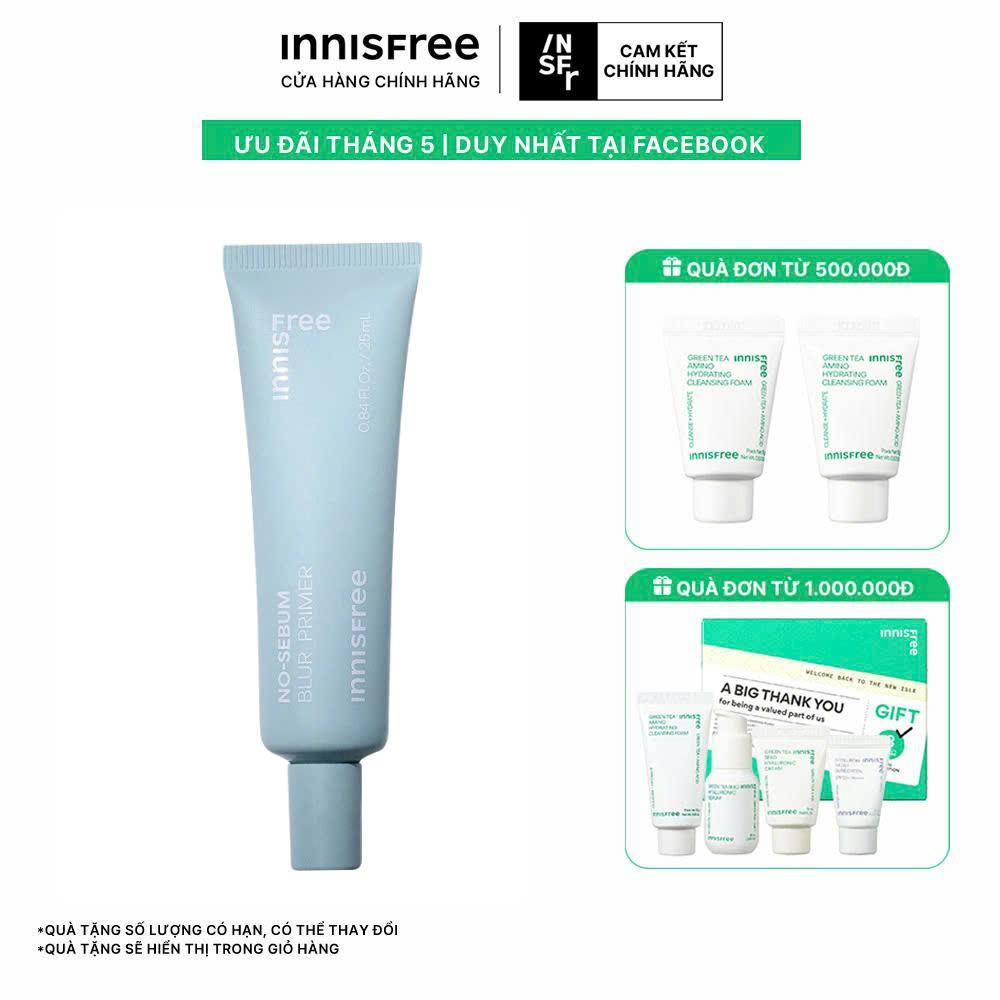 Kem lót kiềm dầu làm mờ lỗ chân lông INNISFREE No Sebum Blur Primer 25 mL