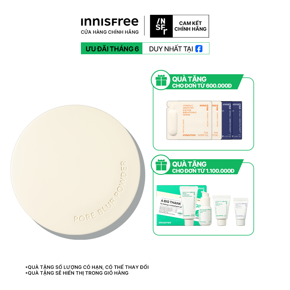 Phấn phủ dạng bột làm mịn lỗ chân lông innisfree Pore Blur Powder 11g