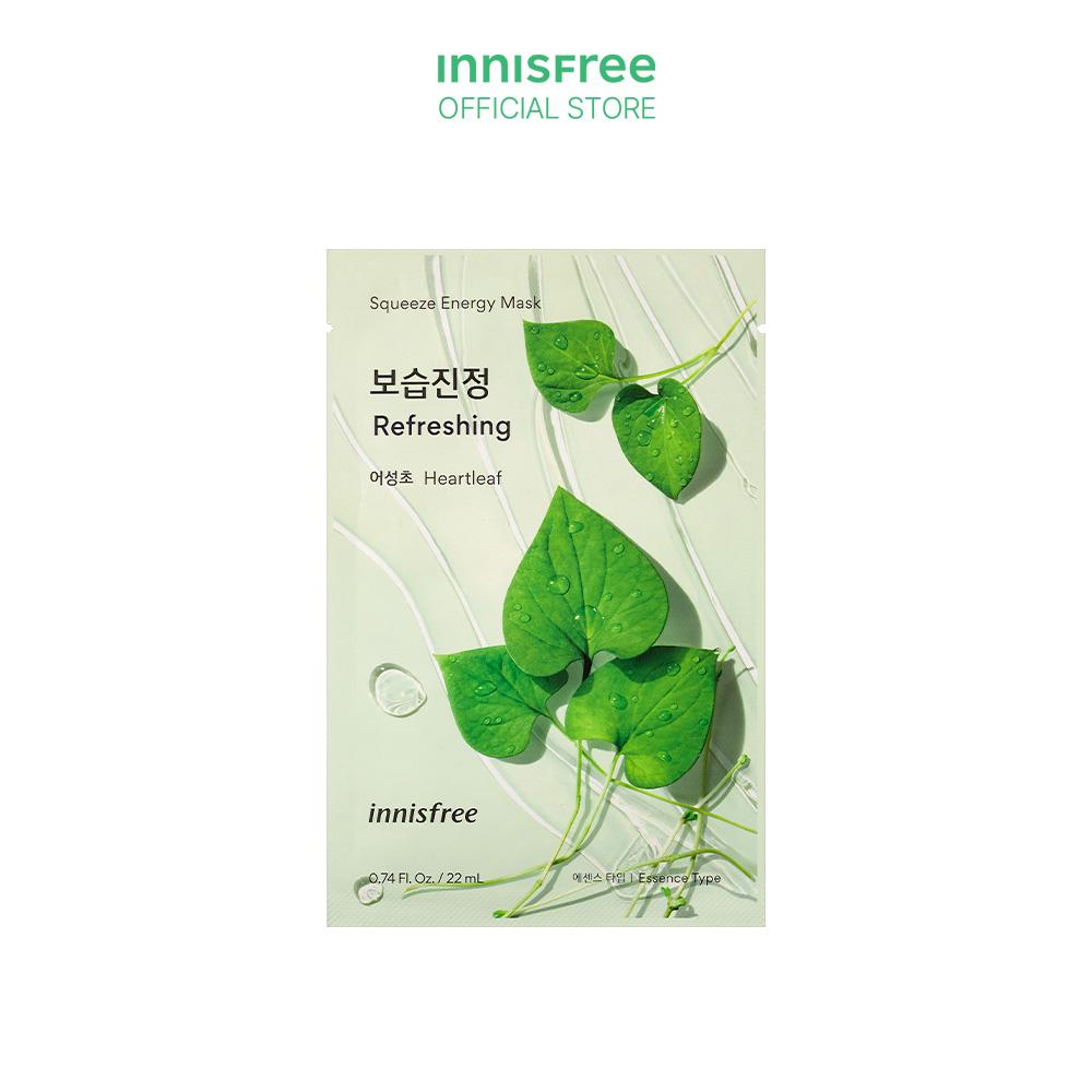 Mặt nạ giấy nước ép thiên nhiên Jeju innisfree Squeeze Energy Mask 22 mL