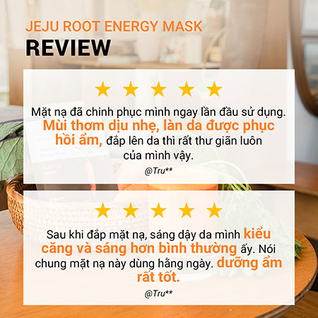 Mặt nạ dưỡng ẩm sáng da chiết xuất rau củ Jeju innisfree Jeju Root Energy Mask 25 mL