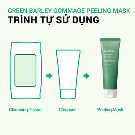   Mặt nạ tẩy tế bào da chết innisfree Green Barley Gommage Mask 120 mL