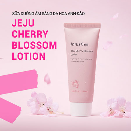 Sữa dưỡng ẩm sáng da innisfree Jeju Cherry Blossom Lotion 100 mL