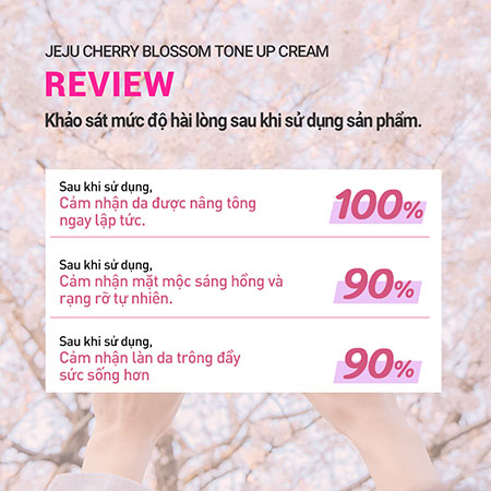 Kem dưỡng nâng tông hoa anh đào innisfree Jeju Cherry Blossom Tone Up Cream 50 mL