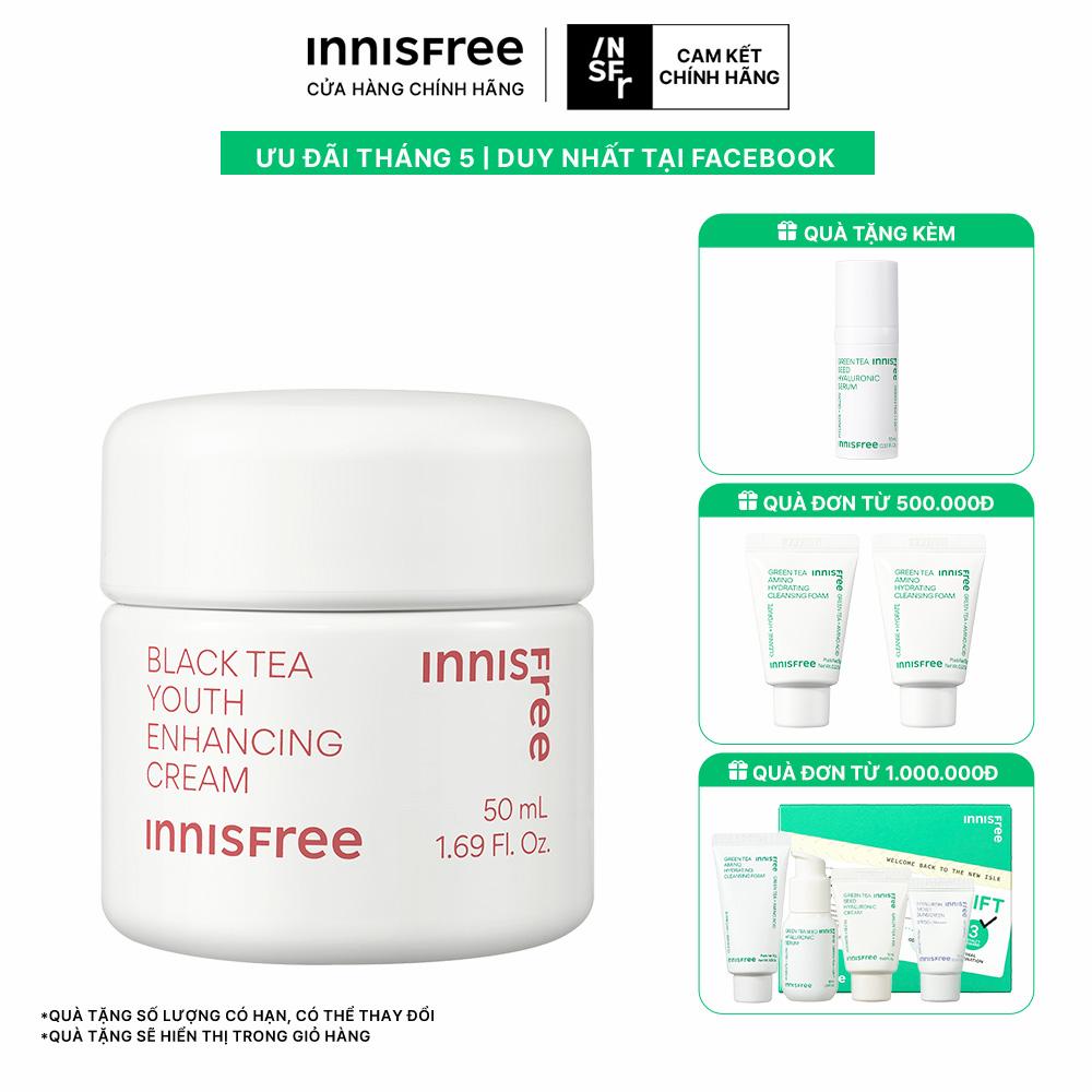 Kem dưỡng da ngăn ngừa lão hóa từ trà đen INNISFREE Black Tea Youth Enhancing Cream 50 mL 