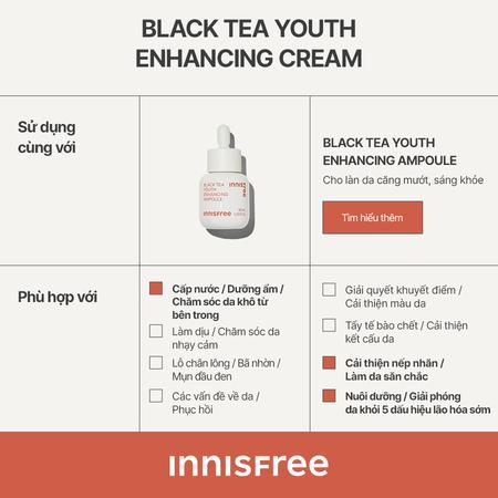 Kem dưỡng da ngăn ngừa lão hóa từ trà đen INNISFREE Black Tea Youth Enhancing Cream 50 mL 