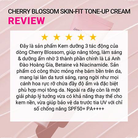 Kem dưỡng nâng tông chống nắng innisfree Jeju Cherry Blossom Tone up Cream SPF30 PA++ 50ml