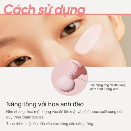 Kem dưỡng ẩm nâng tông làm sáng da và chống nắng INNISFREE Cherry Blossom Skin-Fit Tone-up Cream SPF50+ PA++++ 50 mL