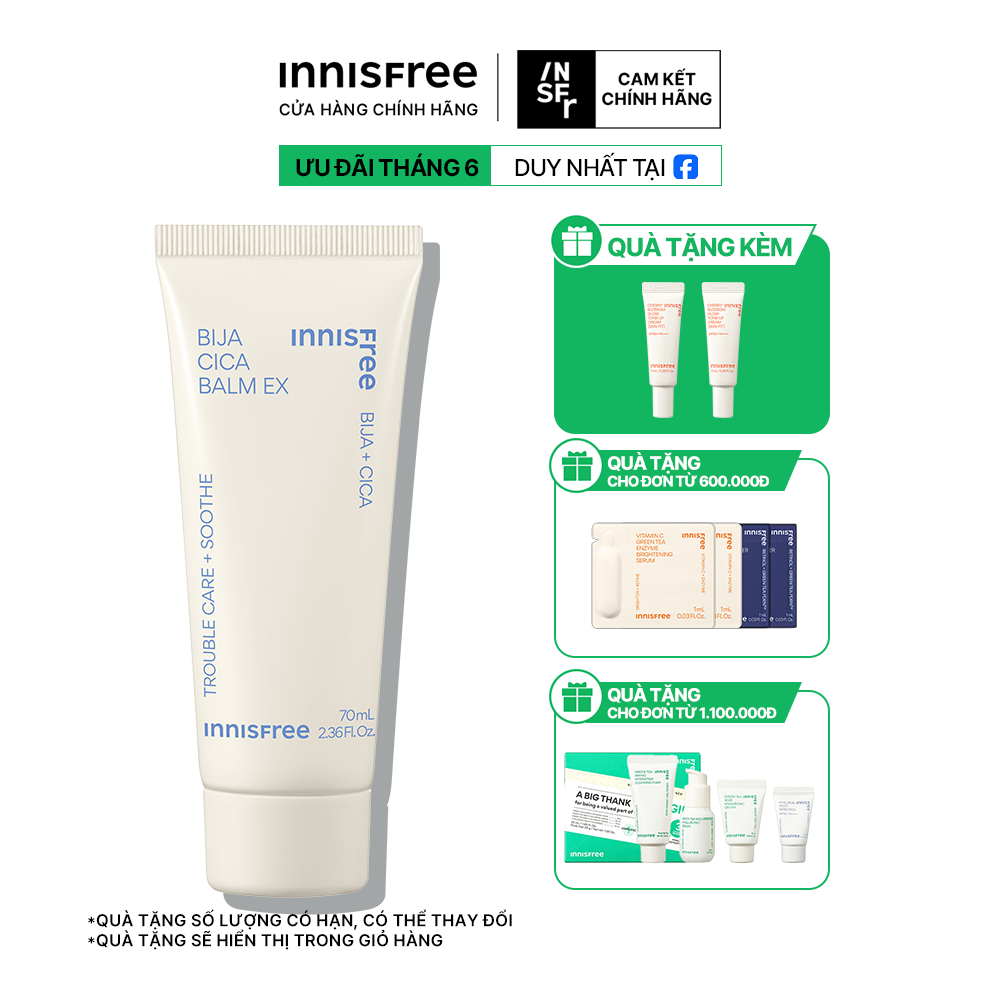 Sáp dưỡng làm dịu da innisfree Bija Cica Balm EX 70 mL