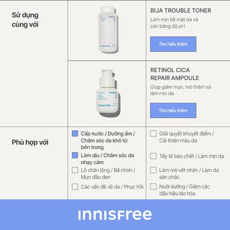 Sáp dưỡng làm dịu da innisfree Bija Cica Balm EX 70 mL