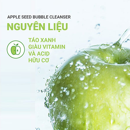 Sữa rửa mặt táo xanh tạo bọt sẵn innisfree Apple Seed Bubble Cleanser 150 mL