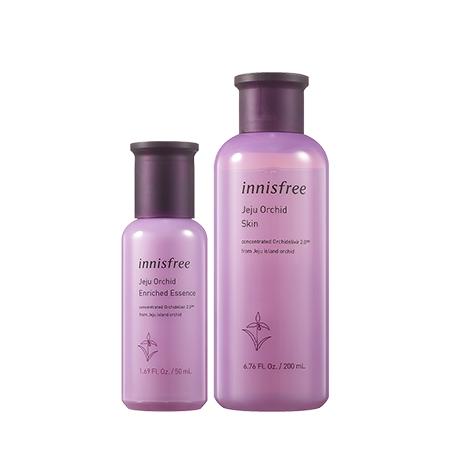Set tinh chất & nước cân bằng chống lão hóa hoa lan tím innisfree Jeju Orchid Enriched Essence & Skin Combo