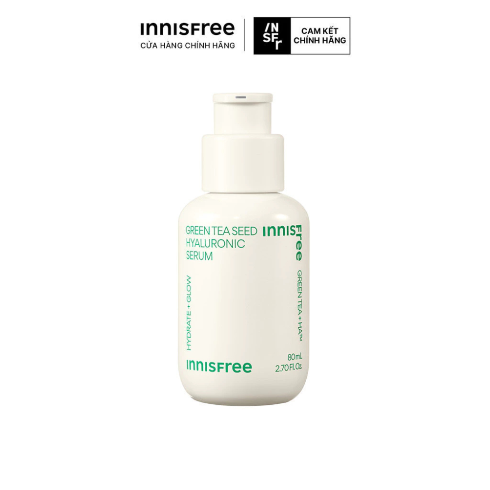 Serum trà xanh cấp ẩm sâu phục hồi da, với Probiotics INNISFREE Green Tea Seed Hyaluronic Serum 80mL