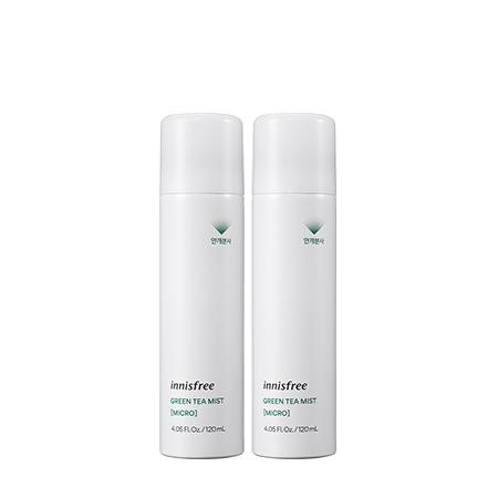 Bộ đôi xịt khoáng dưỡng ẩm innisfree Green Tea Mist Micro 120 mL