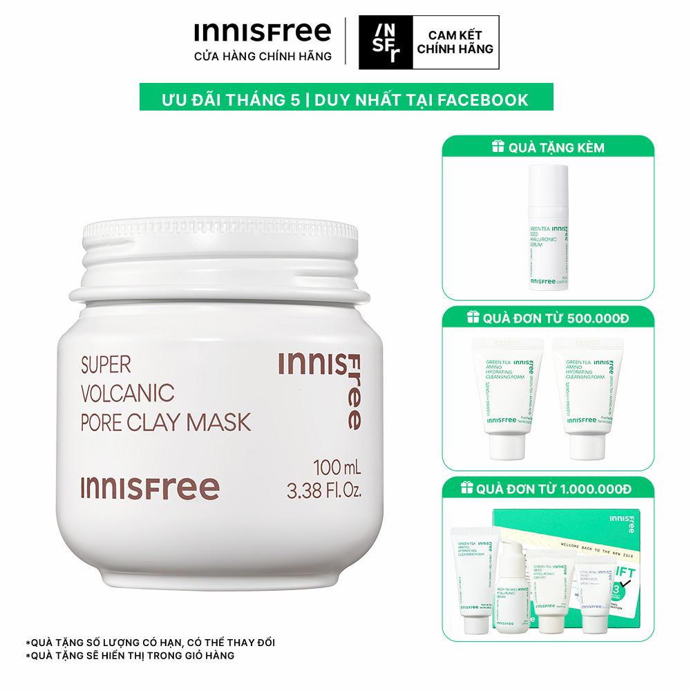 Siêu mặt nạ đất sét đá tro núi lửa INNISFREE Super Volcanic Pore Clay Mask 2X 100 mL