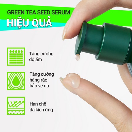 Set tinh chất và kem dưỡng cấp ẩm chuyên sâu trà xanh innisfree Green Tea Seed Serum & Cream Combo